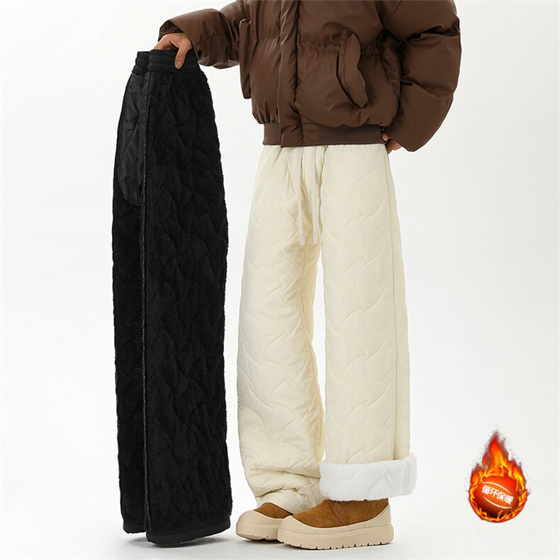 加厚夹棉裤D7026-TP5578日系休闲宽松百搭防寒蓬蓬阔腿棉裤，男装棉裤，电商A102