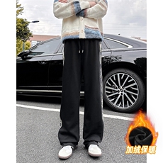 A178-XK60023JR-P40加绒美式直筒休闲卫裤三条杠长裤青少年裤子，男装休闲裤，电商A178