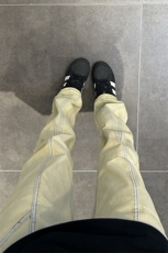 【网图】黄泥色拼接牛仔裤男款夏季美式复古vibe裤子CCNZ09-特P48，男装牛仔裤，星座1007（原301D）