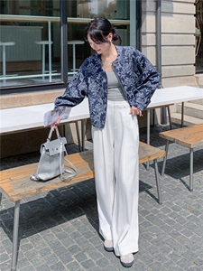港风休闲减龄碎花牛仔短外套女春秋2025新款爆款高级感夹克巨好看图片