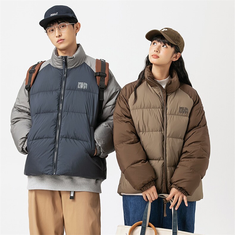 2026冬季新款男日系潮牌立领白鸭绒羽绒服拼色加厚外套YR20-F209,男装羽绒服,电商A101（原外27）