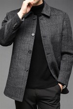 21秋冬季毛呢羊毛大衣中年男士格子中长款外套风衣男DS81052-P305,男装毛呢大衣,电商B212（原钱塘6029）
