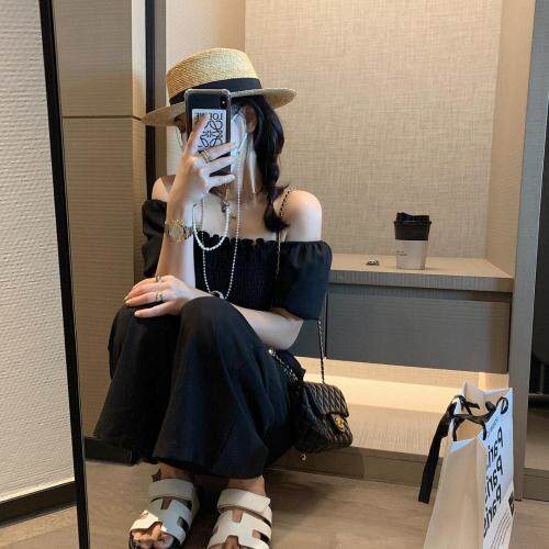 一字领连体裤，女装连体裤，XTZ style