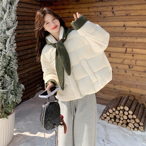 新品！韩系兔耳撞色羽绒服2C213-930-P285-K418图片