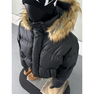 【有货】DMY63-P138可拆卸帽子毛领PU皮棉服男冬季短款连帽外套图片
