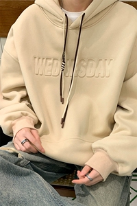 抖音品质加绒潮流立体钢印字母卫衣LMWY03JR-P60 LMWY03-P55图片