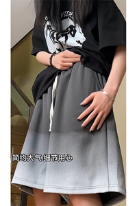 现货供视频~渐变色短裤情侣宽松直筒运动五分裤 A456特P30图片