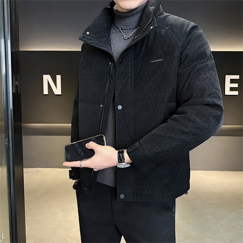 标50绒 男士立领皮羽绒服潮牌保暖外套 5851-P225(控券后298)图片