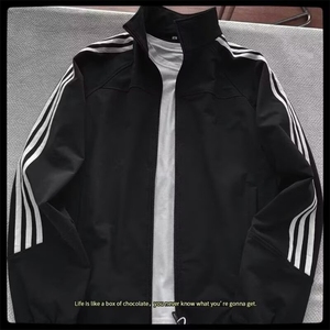 有货。日系三条杠拉链外套男2026卫衣W6927-P49图片