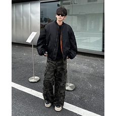 美式秋冬飞行员夹克棉衣外套男加厚棉服廓形棒球服MY08213-P88，男装棉衣，星座308B-1