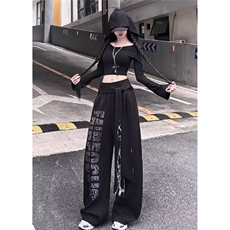 美式潮街舞宽松休闲荆棘涂鸦双侧休闲卫裤舞蹈裤K6688-P45，男装休闲裤，星座412-3