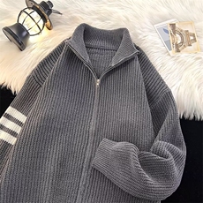 秋冬新款男针织开衫外套韩版潮流休闲百搭毛衣立领夹克A133/P49，男装针织衫/毛衣，星座506B