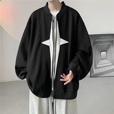 特P60控108卫衣35棉美式复古撞色华棉飞行棒球服男夹克外套XJ2408，男装夹克，电商B370