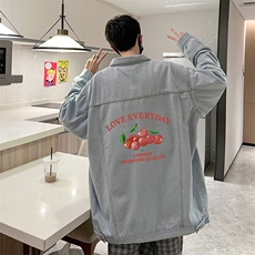 牛仔夹克男大码牛仔外套男茄克NJ77325-P60加绒款-P75，男装夹克，电商A040