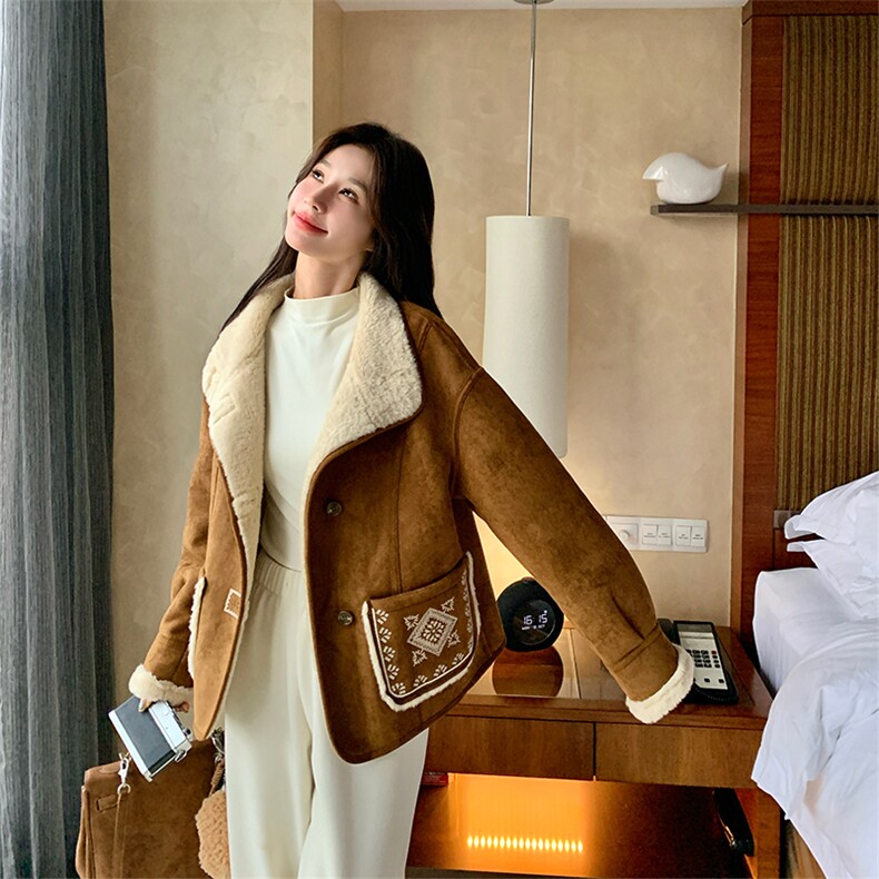 高级感刺绣皮毛一体2600P205K308,女装皮草,2C029