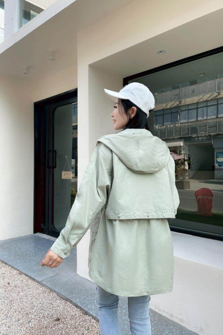 春季新款风衣，女装风衣，春语雨桐