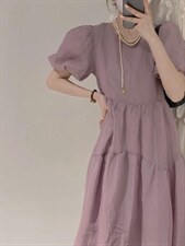 长款连衣裙，女装连衣裙，驿谷