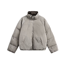 日系复古廓形立领棉服男潮流休闲宽松纯色面包服棉衣外套，男装棉衣，星座218-8