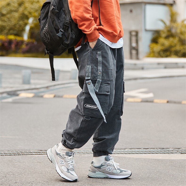 2025秋季日系多口袋工装裤男宽松飘带裤子 A438-6179-P6588图片