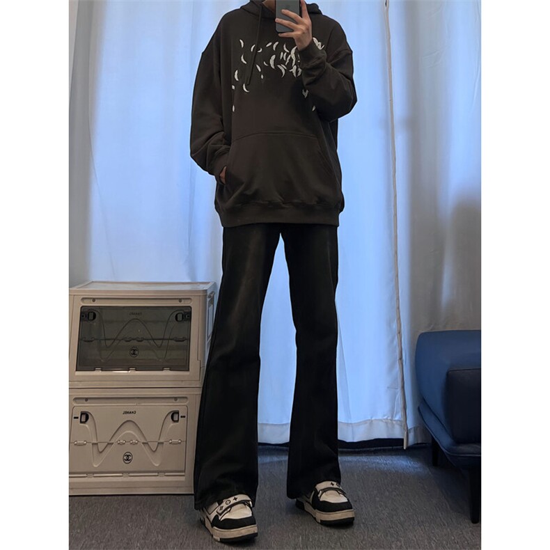 美式hiphop牛仔裤修身直筒微喇叭裤68,男装牛仔裤,星座310A-4
