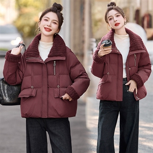 2025新款毛线领羽绒服图片