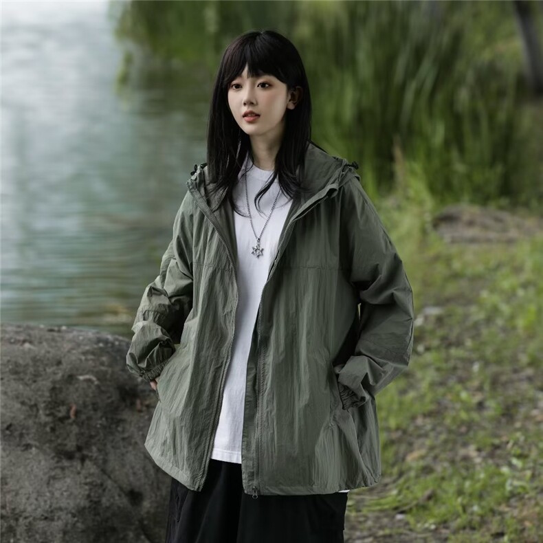 夏季薄款防晒衣男女韩版潮流连帽速干帅2023新款ins外套W4945-P45,男装防晒衣,星座412-2
