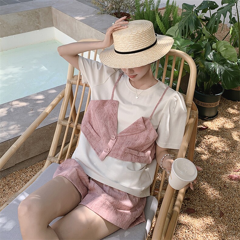 时尚显瘦短裤套装女夏季新款,女装套装/套裙,C位