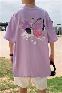 图案已注册港风日系休闲情侣潮大码风短袖T恤 DT746F25控39图片