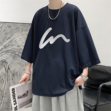 春夏季七分袖t恤男大码五分袖男短袖中袖Q11280-P30，男装T恤，电商A040