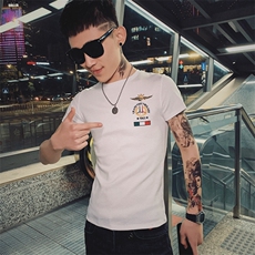 312A-11813-P35新款社会小伙短袖T恤修身潮流男士半袖体恤B，男装T恤，星座312A-5