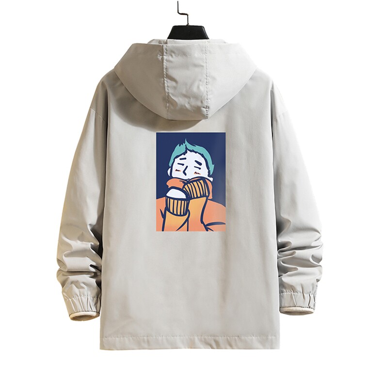 JK65042-P45连帽夹克男大码胖子棒球服上衣外套砖墙挂拍,男装夹克,电商A040A