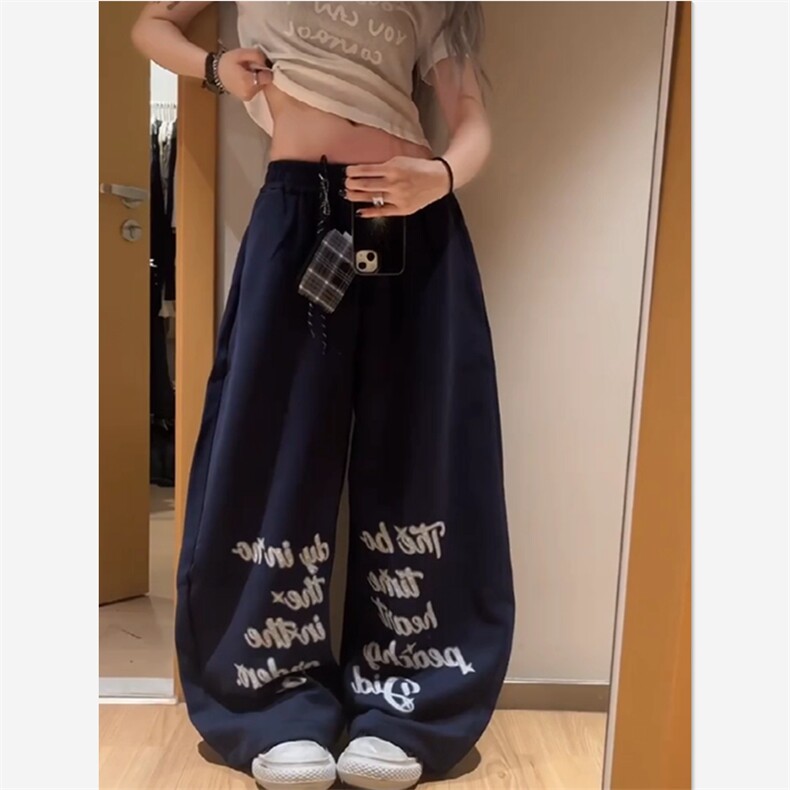 AK1756-P48美式复古街头字母印花休闲百搭显瘦运动卫裤,男装休闲裤,星座617A-2