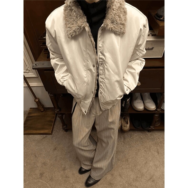 现货WT124-特P93 恒温暖绒毛领天丝棉棉服棉衣图片