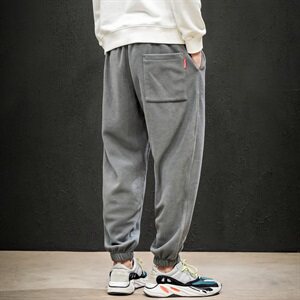 2019冬季新马切达日系大码男束脚保暖休闲摇粒绒卫裤长裤K572-P45图片
