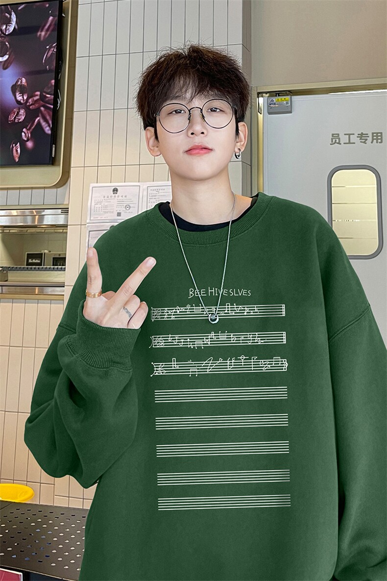 ！圆领卫衣男装港风长袖t恤男外套男WY505-特P23,男装卫衣,电商B371