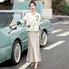 2025春秋季新中式刺盘扣上衣外套RF1D077-5823#-P135-K189，女装套装/套裙，蝶眷