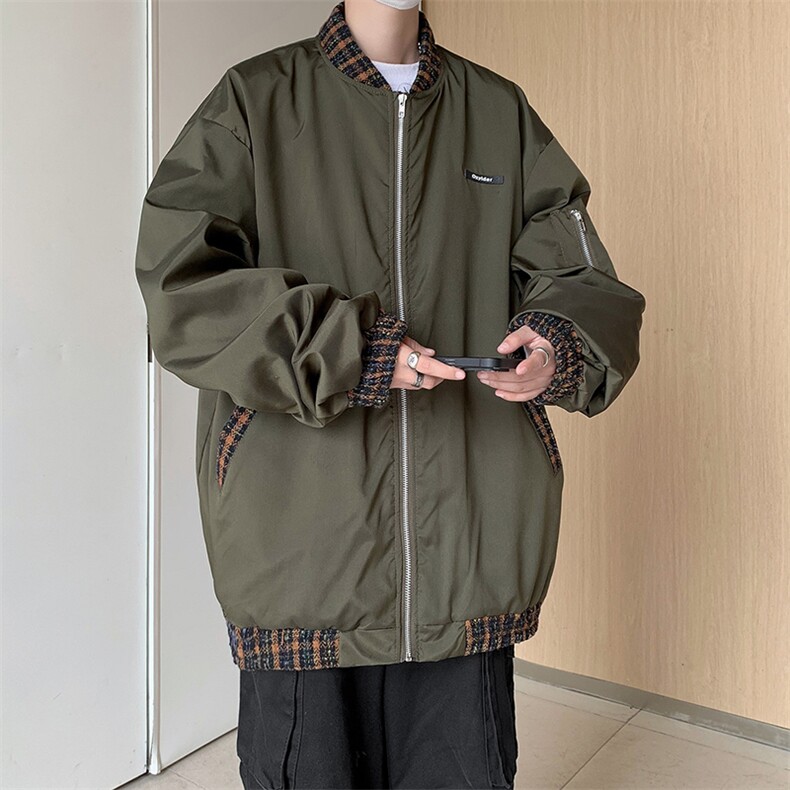 Wt833-P60美式宽松型拼接飞行员夹克外套，男装夹克，星座1501-1