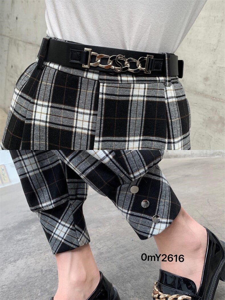 冬装格子时装工装裤，其它，欧美吔