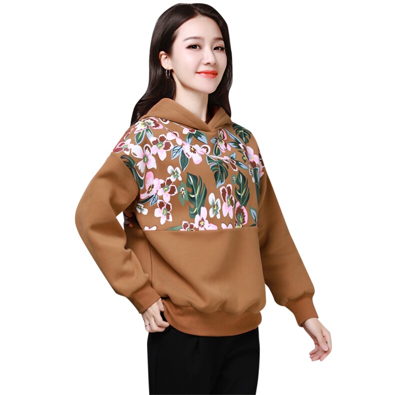 时尚复古印花百搭显瘦卫衣冬季新款潮流舒适保暖,女装卫衣/绒衫,奕阳依阁