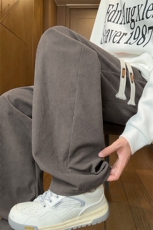 现货重磅灯芯绒300g美式潮流男大码休闲弯刀裤K24081-特P30控58，男装休闲裤，电商A001