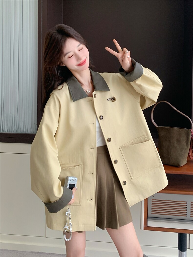 【现货数据款】2026春季新款韩系风衣外套女B101-2681-P175-K288，女装风衣，浙宝101