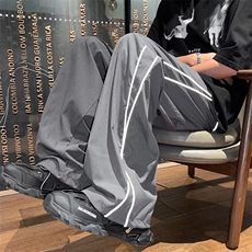 日系长裤拉链时尚新款文艺青春流行夏季微弹休闲裤男潮流，男装休闲裤，星座716-4