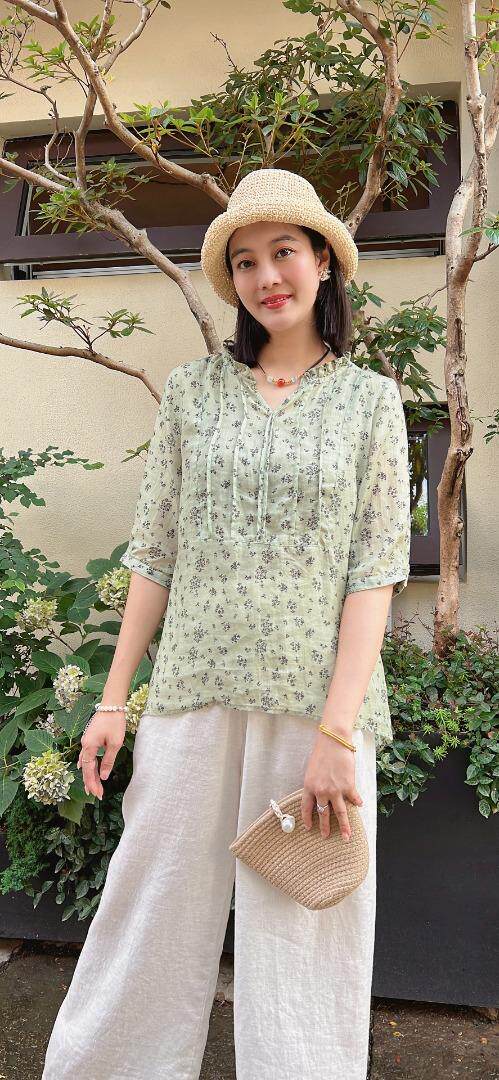 纯苎连衣裙小衫裤子裙子衬衣 时尚风 风淑女风休闲风，女装连衣裙，川哲