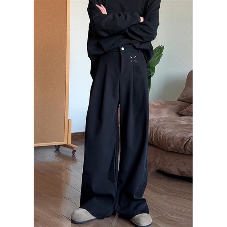 垂感高级感那不勒斯裤子男春季高个子加长微喇西装裤XR335，男装西服套装，星座1116A（原606A-3）