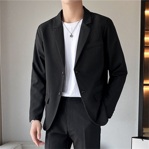秋冬加绒加厚休闲西服男韩版痞帅气小西装上衣港风潮牌单西外套潮图片