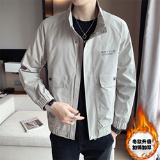 升级2025秋冬加厚加棉立领休闲夹克外套男JK031加棉-P105，男装夹克，电商A413