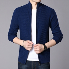 D9737钱塘2020-2中年男士商务休闲冬季厚款开衫羊毛衫P190，男装针织衫/毛衣，钱塘207-2
