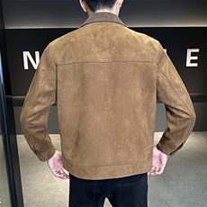 店主风仿翻皮夹克男时尚2025秋季休闲假两件外套B317/86512/P145，男装夹克，电商B317
