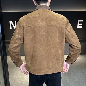 店主风仿翻皮夹克男时尚2025秋季休闲假两件外套B317/86512/P145图片