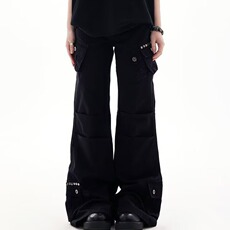 2026美式高街口袋褶皱微喇男女cleanfit宽松牛仔裤K71576-P58网图，男装牛仔裤，电商B245